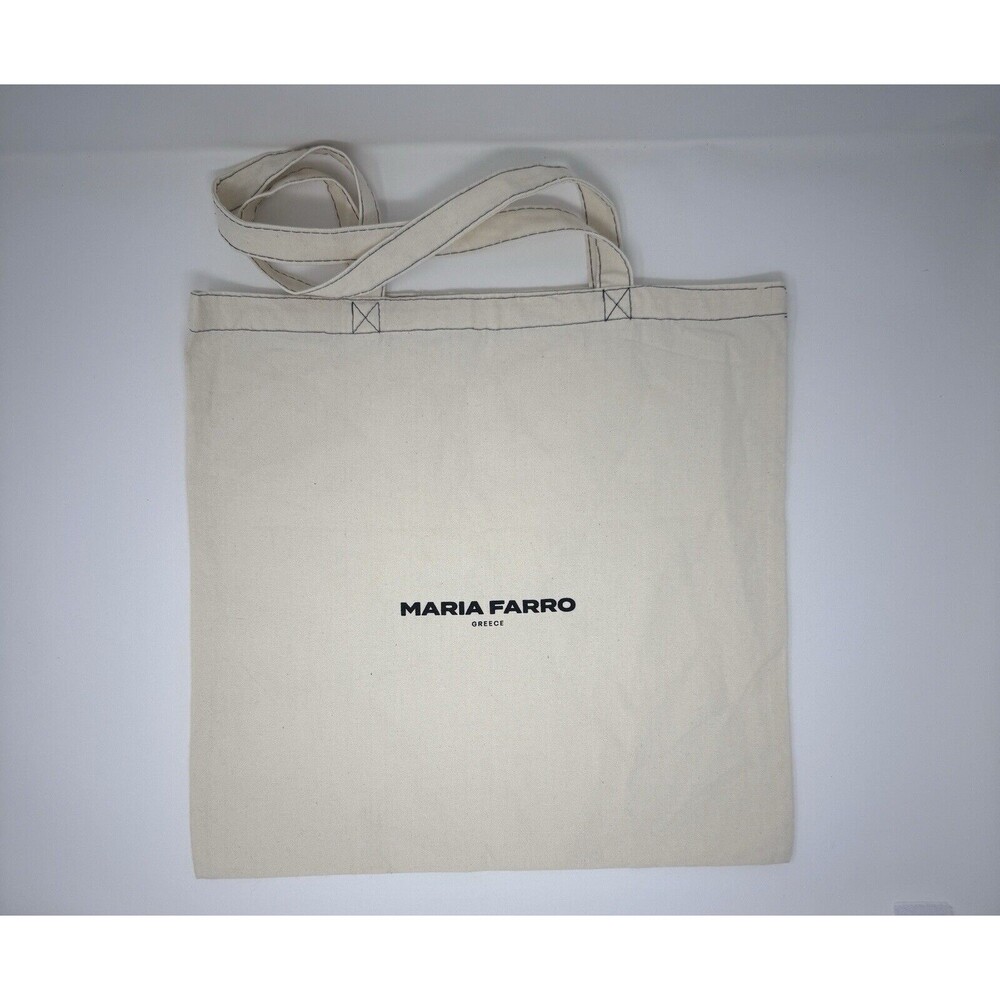 Maria Farro Greece Canvas Tote Bag 15.5”x16”